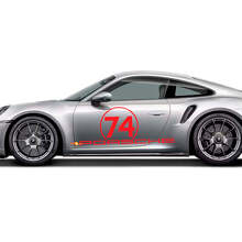 Kit de rayas laterales PORSCHE 50 años Calcomanía gráfica para Porsche 911 Turbo S 992.2
 3