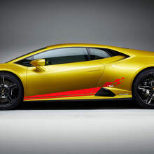 Calcomanía de vinilo de carreras a cuadros para el lado de Lamborghini Huracan Evo
 3