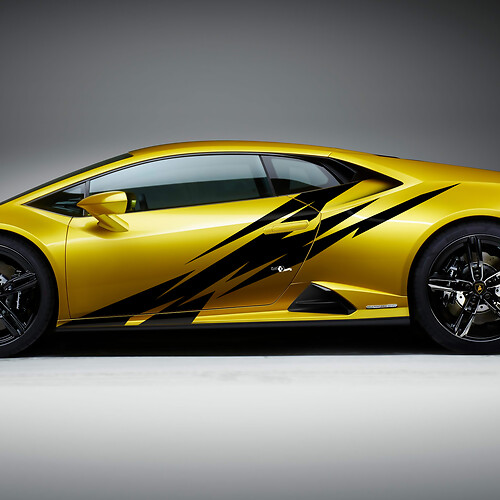 Gráficos laterales Calcomanía de vinilo de carreras para Lamborghini Huracan Evo

