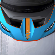 Franja a cuadros central del capó Vinilo de carreras Calcomanía gráfica para Lamborghini STO
 3