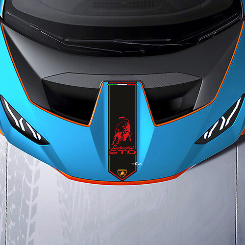 Franja central del capó Vinilo Calcomanía Pegatina Racing para Lamborghini STO
 1