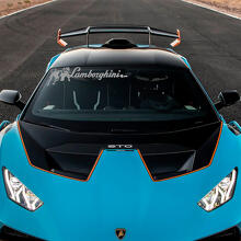 Franja central del capó Logotipo STO Calcomanía de vinilo Racing Pegatina Gráfica para Lamborghini STO
 2
