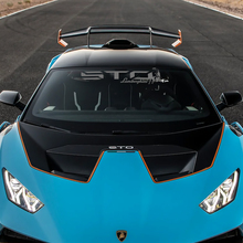 Franja central del capó Logotipo STO Calcomanía de vinilo de carreras Gráficos para Lamborghini STO
 2