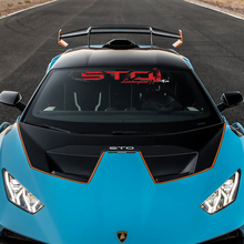 Franja central del capó Logotipo STO Calcomanía de vinilo de carreras Gráficos para Lamborghini STO
 3
