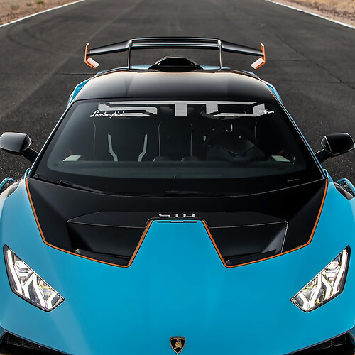 Calcomanía de vinilo con el logo STO para parabrisas de Lamborghini STO 2
 1