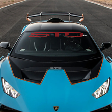 Calcomanía de vinilo con el logo STO para parabrisas de Lamborghini STO 2
 3