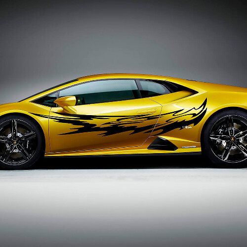 Gráficos de Vinilo de Calcomanía Lateral Tribal de Relámpago para Lamborghini Huracan Evo