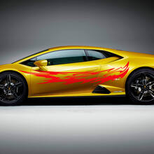 Gráficos laterales Vinilo Calcomanía Pegatina de Carreras para Lamborghini Huracan Evo
 3