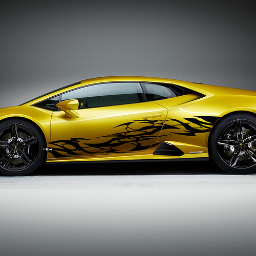 Gráficos laterales Tribal Racing Vinilo Calcomanía Pegatina para Lamborghini Huracan Evo
 1