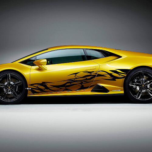 Gráficos laterales Tribal Racing Vinilo Calcomanía Pegatina para Lamborghini Huracan Evo
