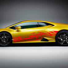 Gráficos laterales Tribal Racing Vinilo Calcomanía Pegatina para Lamborghini Huracan Evo
 3