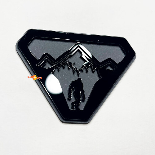Montañas Sasquatch Bigfoot Yeti Insignias de guardabarros Emblema de portón trasero Insignia 3D 2
