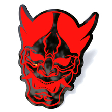 Emblema de portón trasero de guardabarros de máscara Hannya Noh japonés 3D
 5