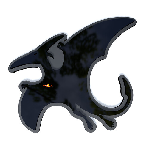 Emblemas de guardabarros Pterodactylus antiquus Insignia de portón trasero Emblema 3D
 1