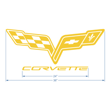 Calcomanía de vinilo con logotipo de capó para Corvette C6
 2