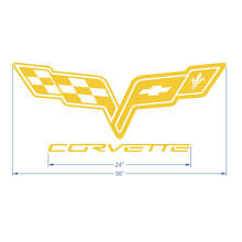 Calcomanía de vinilo con logotipo de capó para Corvette C6
 2