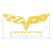 Calcomanía de vinilo con logo de Corvette para capó_2
