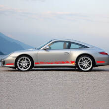 Calcomanía de Rayas de Carreras para Panel Lateral Rocker 4 para Porsche Carrera 4S 3