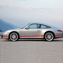 Calcomanía de rayas de carreras para el panel lateral de Porsche Carrera 4S estilo 3
 3