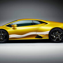 Gráficos de rayas laterales en vinilo para carreras para Lamborghini Huracan Evo
 2