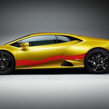 Gráficos de rayas laterales en vinilo para carreras para Lamborghini Huracan Evo
 3