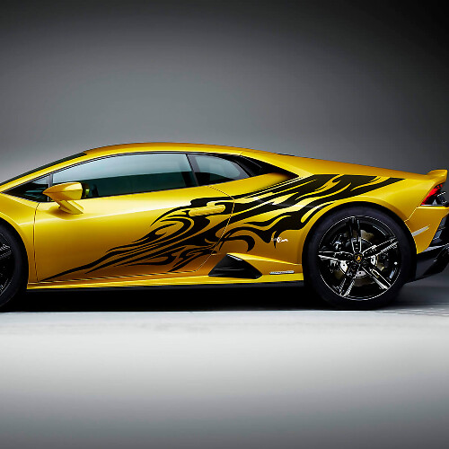Gráficos de Rayas Tribales Laterales Calcomanía de Vinilo para Carreras para Lamborghini Huracan Evo
