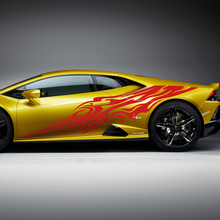 Gráficos de Rayas Tribales Laterales Calcomanía de Vinilo para Carreras para Lamborghini Huracan Evo
 3