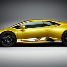 Calcomanía de vinilo de carreras con rayas para el panel lateral para Lamborghini Huracan Evo
 2