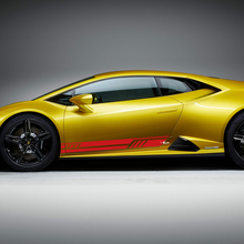 Calcomanía de vinilo de carreras con rayas para el panel lateral para Lamborghini Huracan Evo
 3