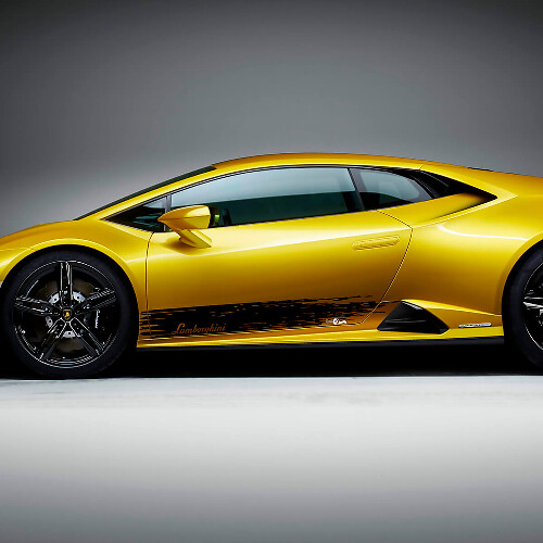 Kit de adhesivos vinílicos de rayas laterales desgastadas para Lamborghini Huracan Evo
