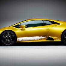 Kit de adhesivos vinílicos de rayas laterales desgastadas para Lamborghini Huracan Evo_2