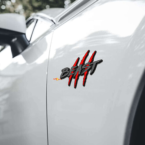 Emblema de Insignia 3D de Guardabarros con Arañazos en Forma de Garra de Bestia