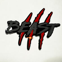 Rasguños de Bestia Garras Emblema de Guardabarros Insignia 3D
 3