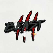 Emblema de Insignia 3D de Guardabarros con Arañazos en Forma de Garra de Bestia_8