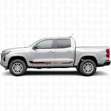 Tiras de Vinilo de Cuadros de Carreras para Puertas y Paneles Laterales para Chevrolet Colorado 3.ª Generación 2023-2026_2