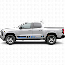 Tiras de Vinilo de Cuadros de Carreras para Puertas y Paneles Laterales para Chevrolet Colorado 3.ª Generación 2023-2026_3