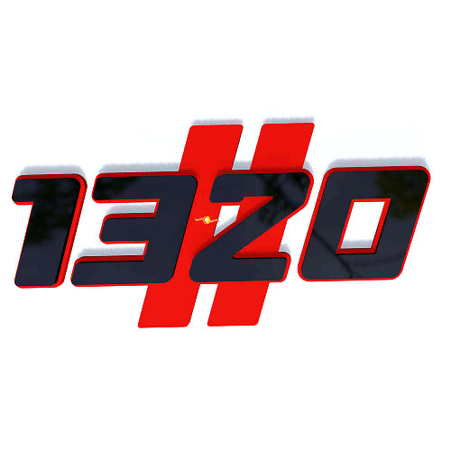 1320 Hash Black and Red 3D — Emblema (guardabarros)_1