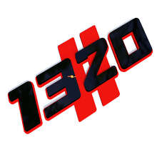 1320 Hash Black and Red 3D — Emblema (guardabarros)_2