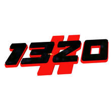 1320 Hash Black and Red 3D — Emblema (guardabarros)_4