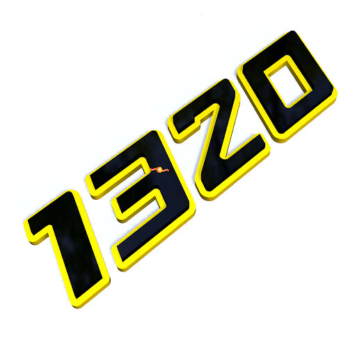 1320 Black and Yellow 3D — Emblema (guardabarros)