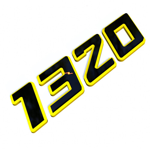Emblema de guardabarros 3D 1320 HEMI
 1