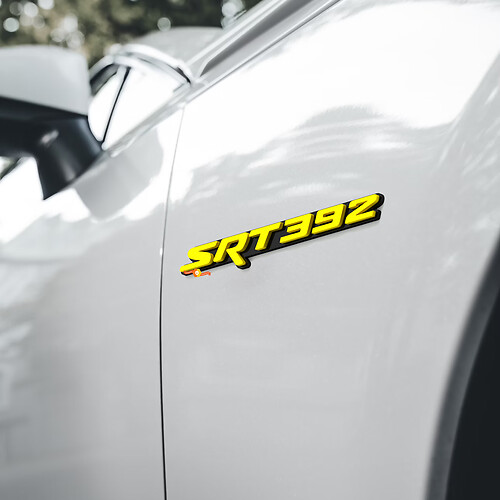 2x Emblema de insignia de guardabarros SRT 392 3D HEMI
 1
