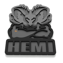 Emblema de guardabarros muscular Hemi Ram 3D
 4