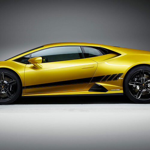 Calcomanías de vinilo de carreras de rayas laterales para Lamborghini Huracan Evo 3
 1