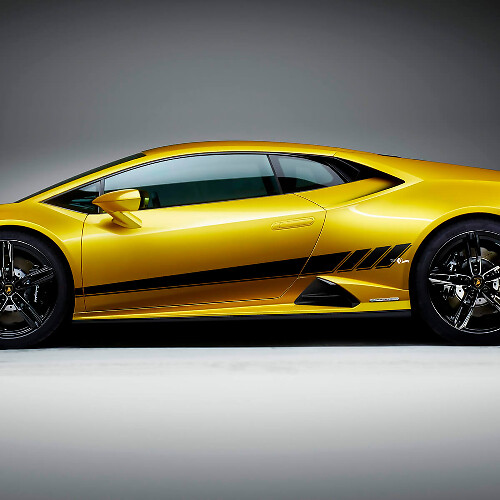 Calcomanías de vinilo de carreras de rayas laterales para Lamborghini Huracan Evo 3
