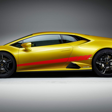 Calcomanías de vinilo de carreras de rayas laterales para Lamborghini Huracan Evo 3
 3