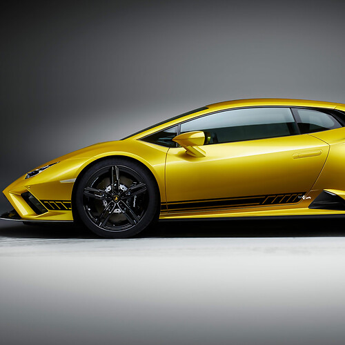 Calcomanía de vinilo con gráficos de rayas laterales para Lamborghini Huracan Evo 3
