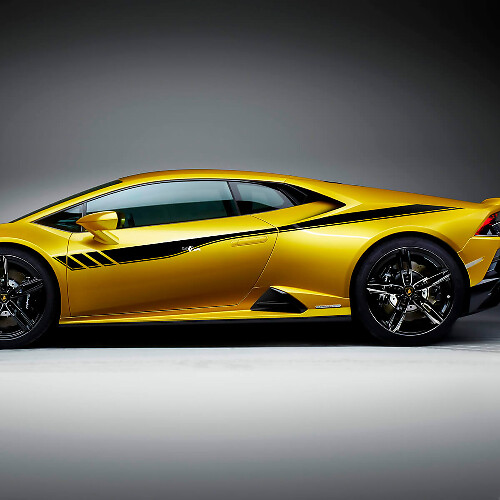 Gráficos de rayas laterales Vinilo adhesivo gráfico de carreras 2 para Lamborghini Huracan Evo 1