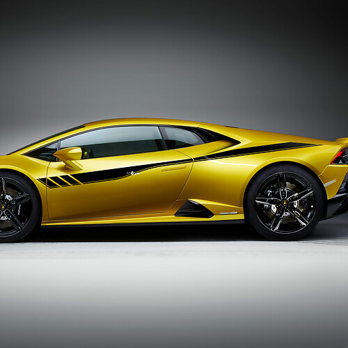 Gráficos de rayas laterales Calcomanía de vinilo para carreras para Lamborghini Huracan Evo 5
 1