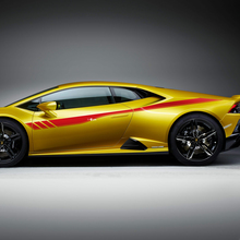 Gráficos de rayas laterales Calcomanía de vinilo para carreras para Lamborghini Huracan Evo 5
 3
